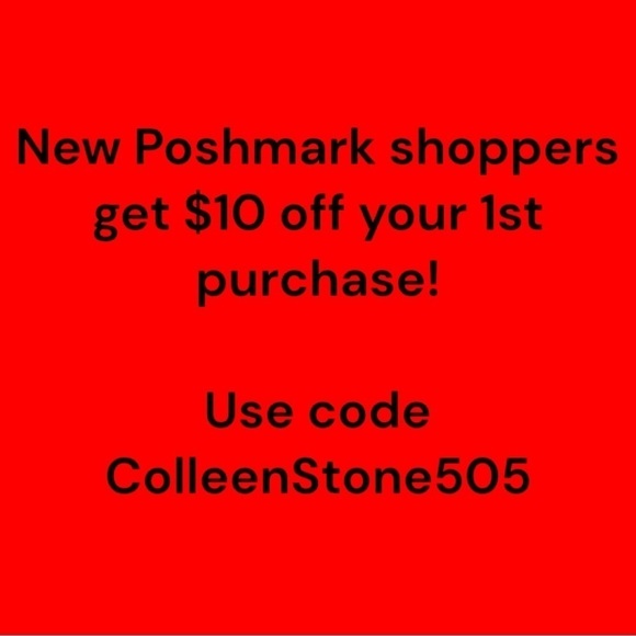 Poshmark coupon code- new shoppers use COLLEENSTONE505 - Picture 1 of 1